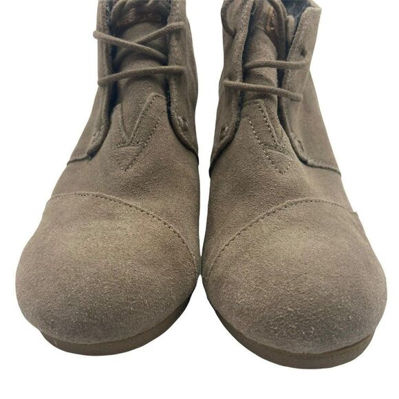 Toms Desert Wedge Booties Tan Size 7.5 - Picture 2 of 10